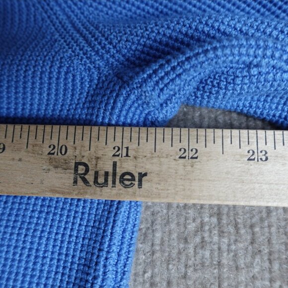 Tory Burch Womens Sweater Small Blue Tennis Mock Neck - Picture 10 of 15